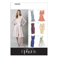 V8766 Vogue Patterns Misses Petite Dress 379519