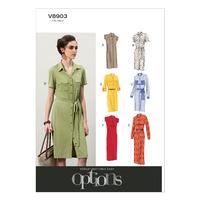 V8903 Vogue Patterns Misses Dress and Belt 380187