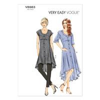 V8983 Vogue Patterns Misses Tunic Dress and Pants 380336