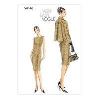 V8146 Vogue Patterns Misses Petite Jacket and Dress 379435