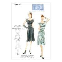 V8728 Vogue Patterns Misses Dress and Belt 379498