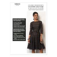 V8943 Vogue Patterns Misses Dress and Slip 380234