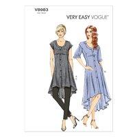 V8983 Vogue Patterns Misses Tunic Dress and Pants 380336