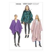 v9038 vogue patterns misses cape 380591