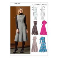 V9025 Vogue Patterns Misses Petite Dress 380569