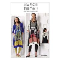 V9108 Vogue Patterns Misses Top Dress and Leggings 380749