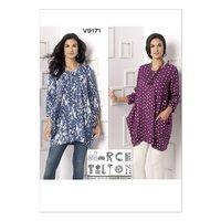 v9171 vogue patterns misses side drape tunic 380960