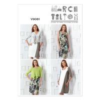 V9081 Vogue Patterns Misses Cardigan and Dress 380666