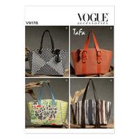 V9178 Vogue Patterns Fringed Buckled and Seam Detailed Bags 380970