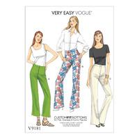 V9181 Vogue Patterns Misses Custom Fit Bootcut Pants 380974