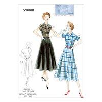 v9000 vogue patterns misses dress and belt 380378