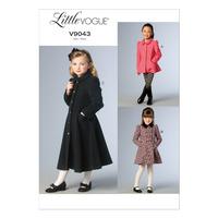 V9043 Vogue Patterns Children\'s Girls Jacket and Coat 380598