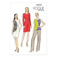 V9079 Vogue Patterns Misses Top Dress and Pants 380664