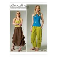 V9114 Vogue Patterns Misses Skirt and Pants 380766