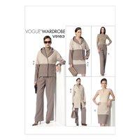 V9163 Vogue Patterns Misses Jacket Skirt and Pants 380942