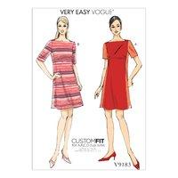 V9183 Vogue Patterns Misses Panelled Dresses 380984
