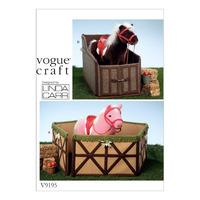 V9195 Vogue Patterns Horse Corral and Stall 381007