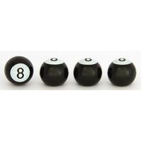 ValveCaps 8ball Black 4pcs
