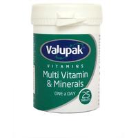 valupak multi vitamin minerals 25 tablets