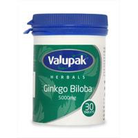 Valupak Herbals Ginkgo Biloba 5000mg 30 Tablets
