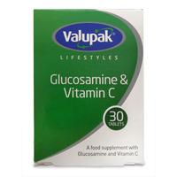 valupak glucosamine vitamin c 1500mg 30 tablets