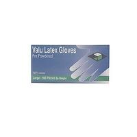 Valu Latex Gloves Pre Powdered Large