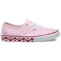 vans authentic womens shoes hearts tape pink ladyred