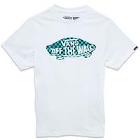 Vans OTW Checker Fill Kids T-Shirt - White/Baltic/Black
