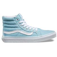 vans sk8 hi slim skate shoes crystal bluetrue white