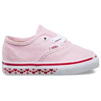 vans authentic toddler shoes hearts tape pink ladyred