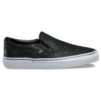 Vans Classic Slip-On Shoes - (Metallic Dots) Silver/Black