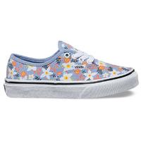 Vans Authentic Kids Skate Shoes - (Floral Pop) Bel Air Blue