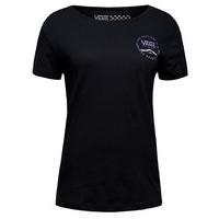 vans side stripe womens t shirt black