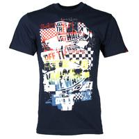 vans otw checker blaster t shirt navygolden glow