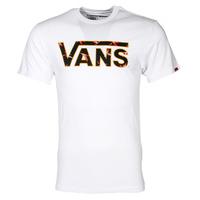vans classic logo fill t shirt whitetrouble in paradise
