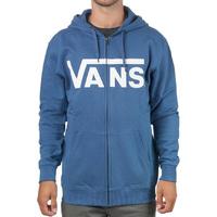 vans classic zip hoodie blue ashesbright white