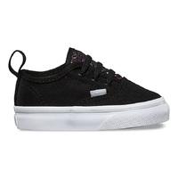 vans authentic v lace toddler shoes glitter pop black