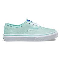 Vans Authentic Skate Shoes - (Glitter & Iridescent) Blue/True White