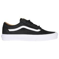 Vans Old Skool Skate Shoes - (Premium Leather) Black/True White
