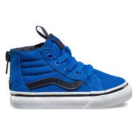 Vans Sk8-Hi Zip Toddler Skate Shoes - (Canvas) Imperial Blue/Parisian Night