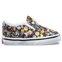 vans x peanuts classic slip on toddler shoes the gangblack