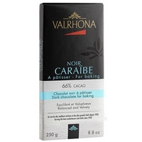 valrhona caraibe 66 dark chocolate block