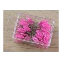 Value Pack Leaf Head Pins 50mm Pink