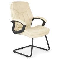 Vancouver Medium Back Leather Cantilever Chair Vancouver Medium Back Cream