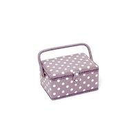 Value Sewing Box (M) - Mauve Spot by Hobby Gift 375528