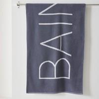 Vasca Bath Towel with BAIN Print