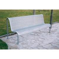 Value Metal Mesh Outdoor Bench Seat Grey 315563