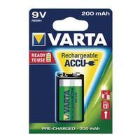 Varta 9V Rechargeable Accu Battery NiMH 200 Mah 56722101401