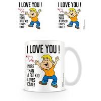 valentines day fat kid ceramic mug