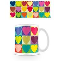 Valentine\'s Day Pop Art Hearts Ceramic Mug